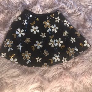 Nasty Gal sequin floral skirt